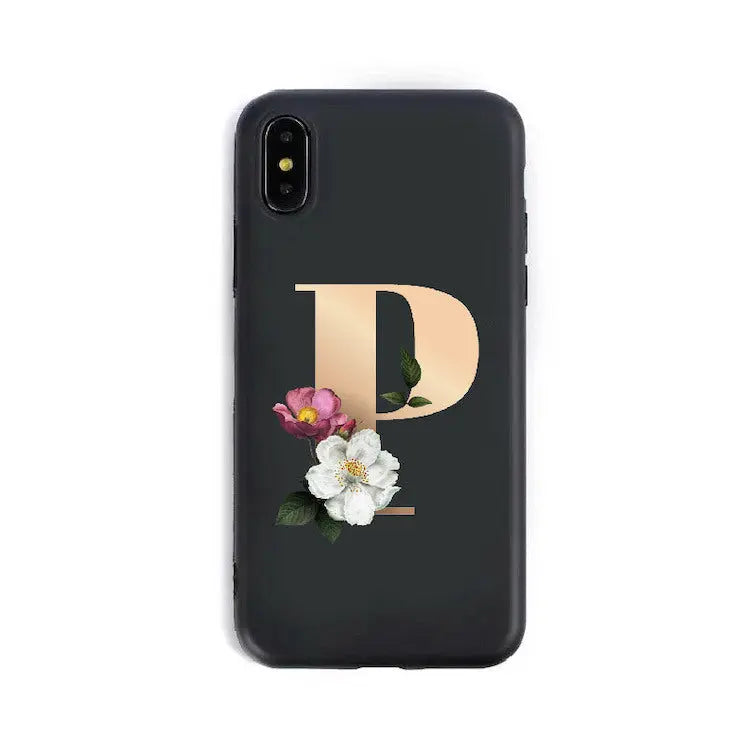 Coque de Téléphone Alphabet Fleuris ZYRA P-6 6S