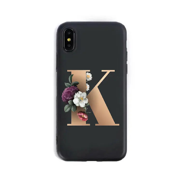 Coque de Téléphone Alphabet Fleuris ZYRA K-XR