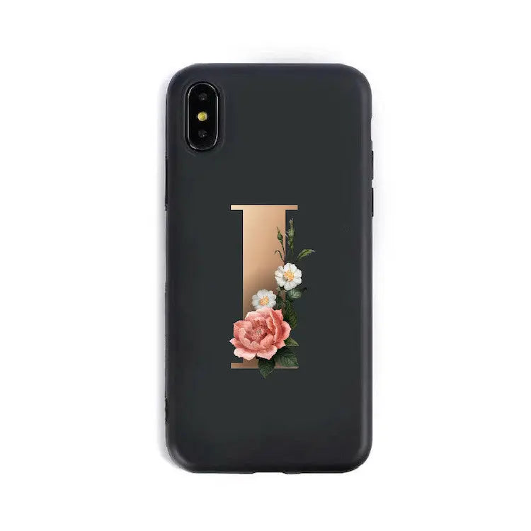 Coque de Téléphone Alphabet Fleuris ZYRA I-XR