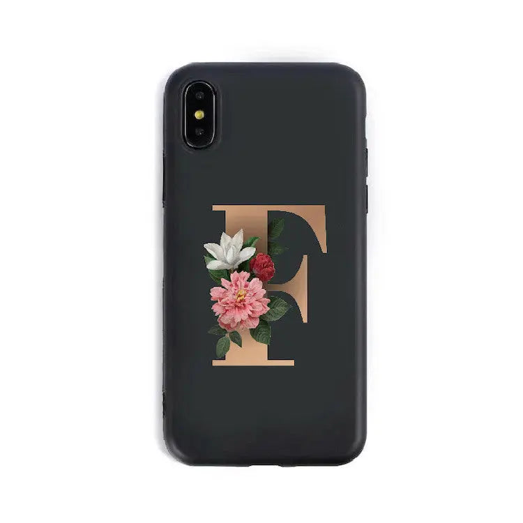 Coque de Téléphone Alphabet Fleuris ZYRA F-XR