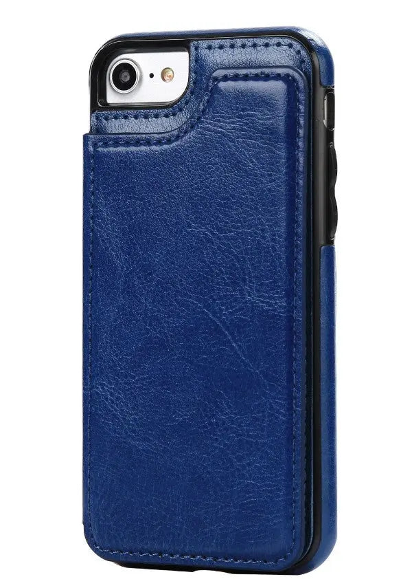 Coque de Téléphone Cuir Protectrix Blue-IPhone7P or 8P