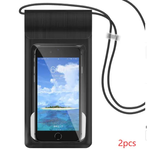 Coque de Téléphone Étanche ZYPRAX Black 2pcs