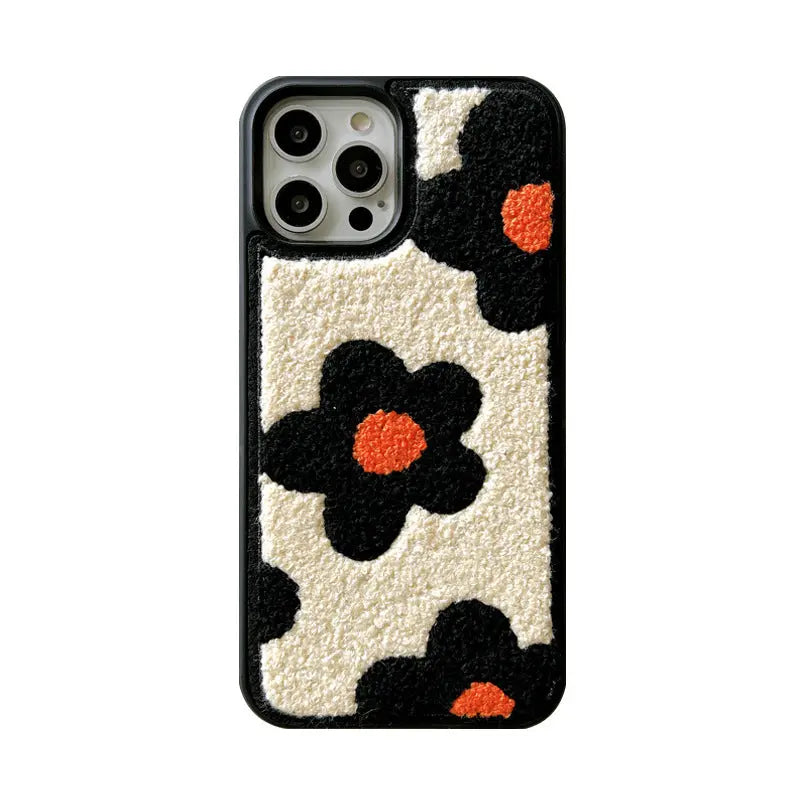 Coque de Téléphone Fleurie PLUSHY Orange core-IPhone16