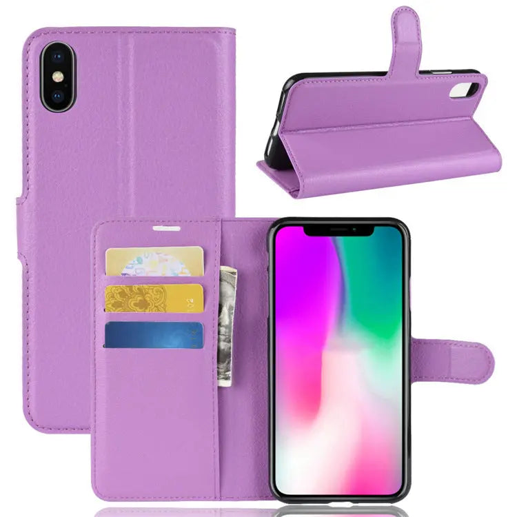 Coque de Téléphone Luxe LITCHI Purple-Iphone 11Pro Max