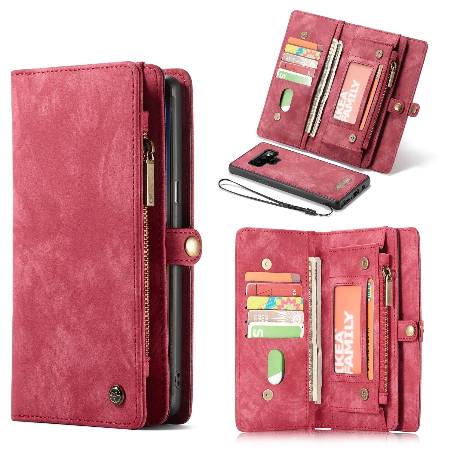 Coque de Téléphone Magnétique Duo LEZIO Red-A80 A90