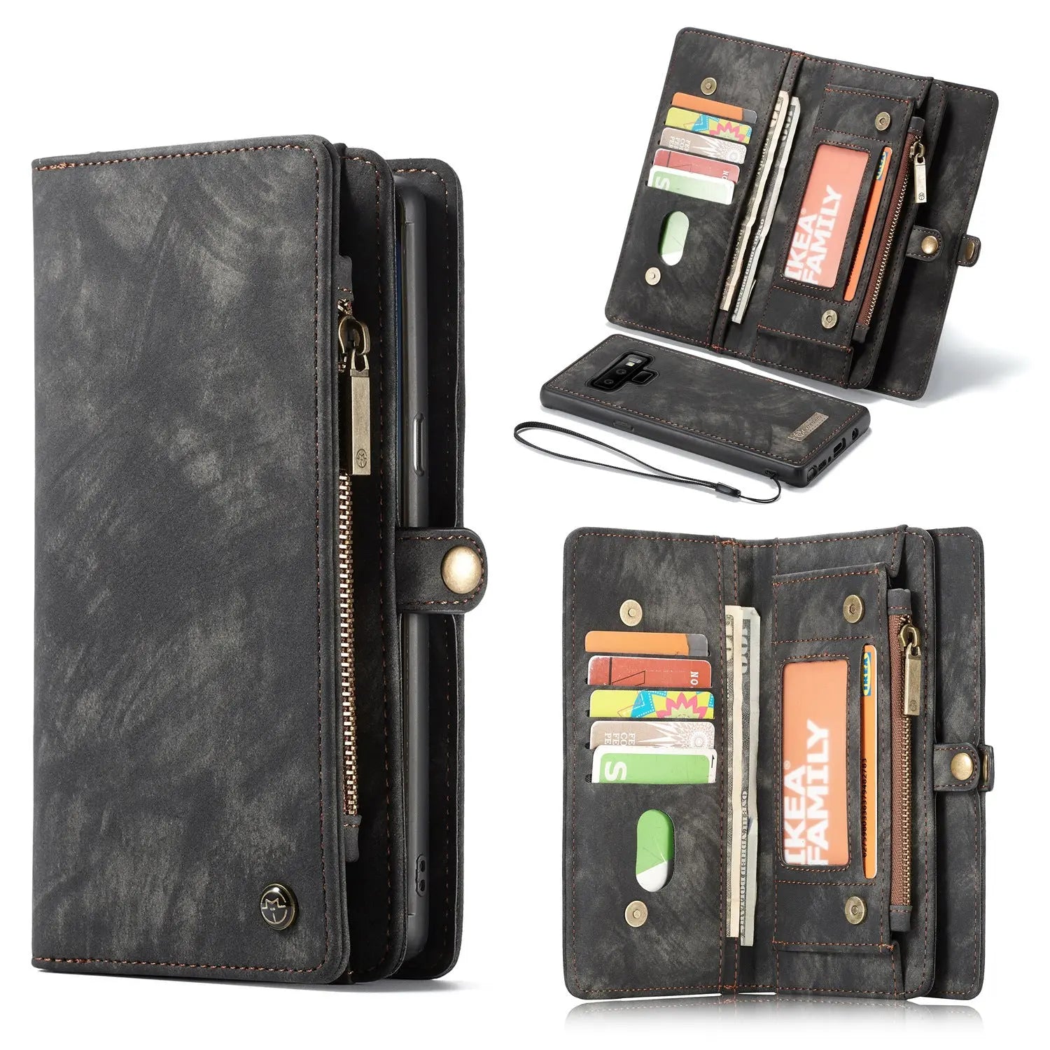 Coque de Téléphone Magnétique Duo LEZIO Black-S7 edge