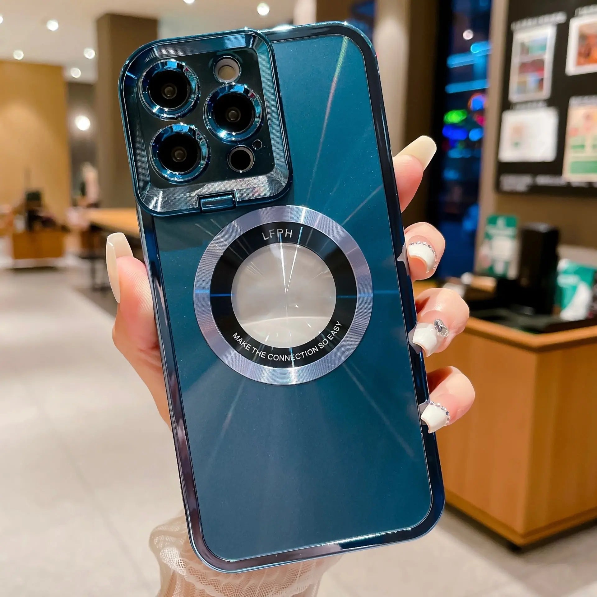 Coque de Téléphone Magnétique EISTELA Blue-IPhone13