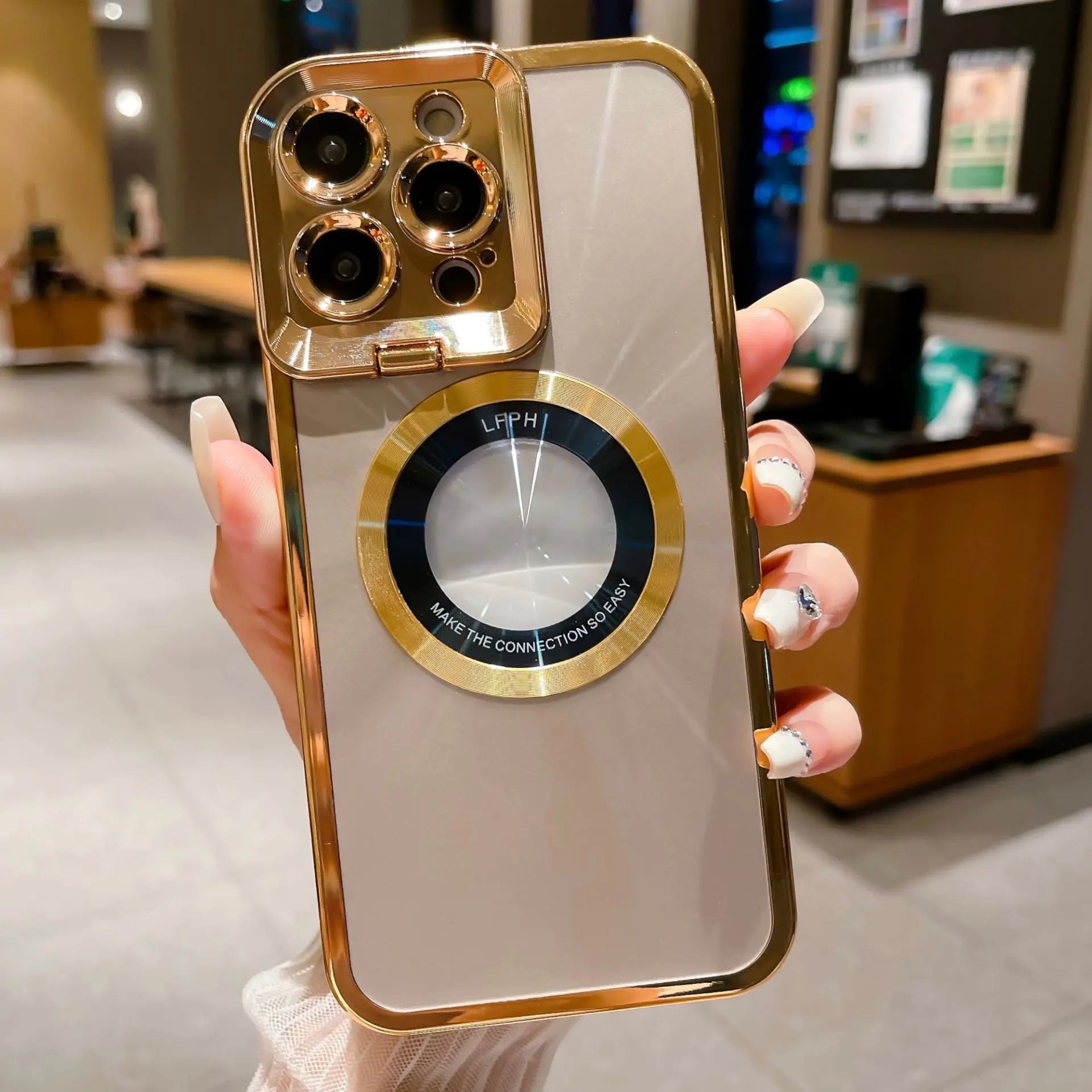 Coque de Téléphone Magnétique EISTELA Gold-IPhone12ProMax