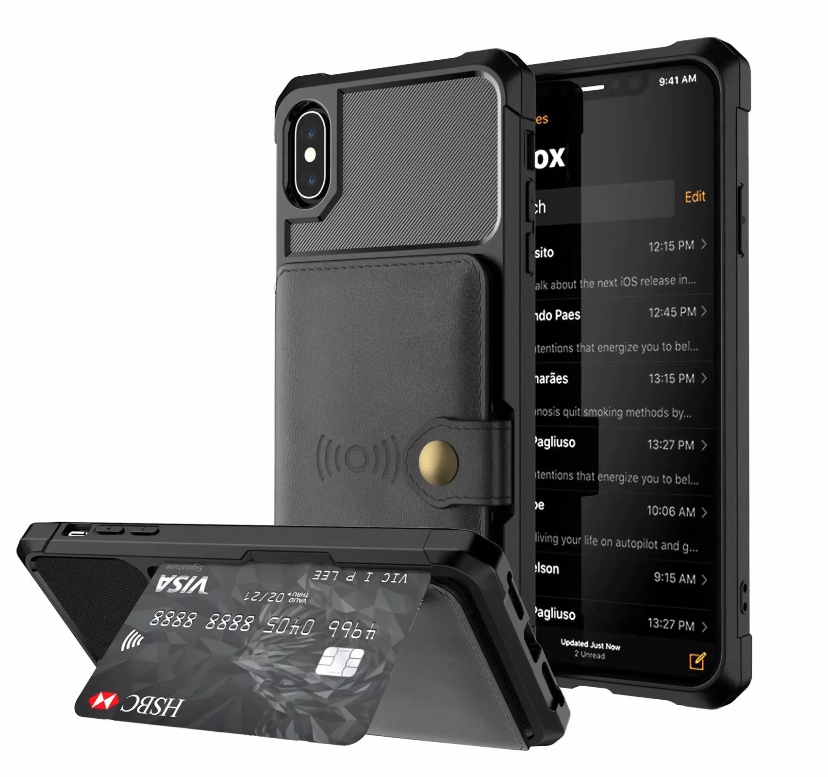 Coque de Téléphone Magnétique PROTEX Black-IPhone 11PRO