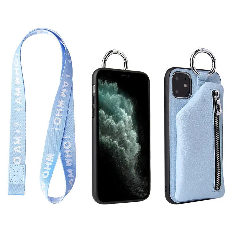 Coque de Téléphone Mode PU LEXOR bluewith lanyard-iPhone6 6s（4.7）