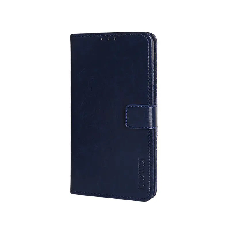 Coque de Téléphone Portefeuille HAWO麻 Navy Blue-Huawei P40 Lite 5G