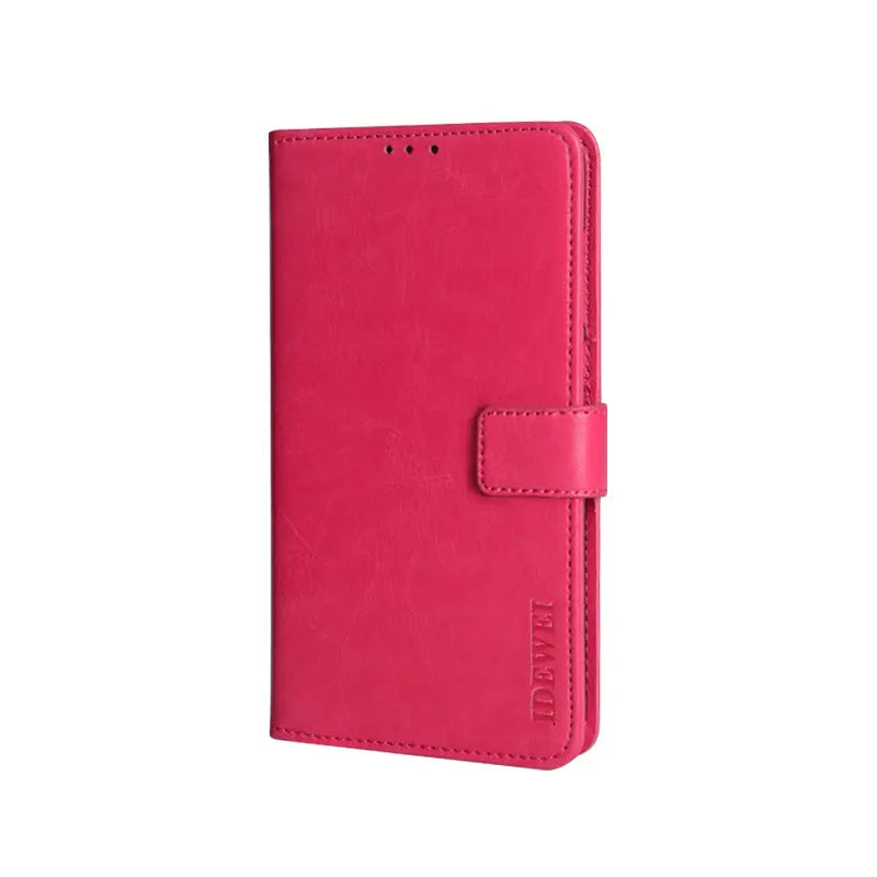Coque de Téléphone Portefeuille HAWO麻 Rose Red-Huawei Y7p