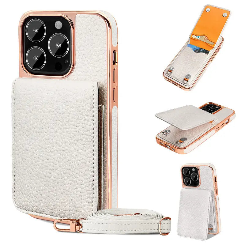 Coque de Téléphone Portefeuille LUCI White-IPhone14Plus