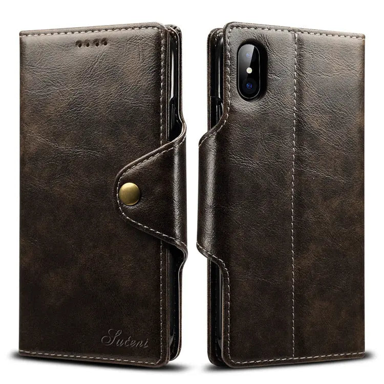 Coque de Téléphone Portefeuille NAVIO Black-iPhone8 7 plus