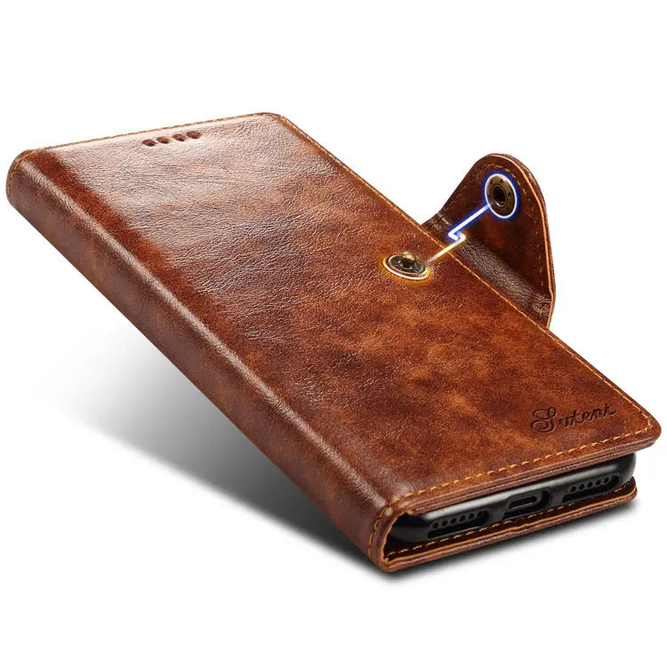 Coque de Téléphone Portefeuille NAVIO Khaki-iPhoneX