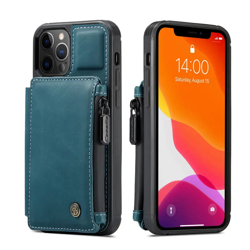 Coque de Téléphone Rétro Multifonction ZEPHYR Blue-iphone8plus/7plus