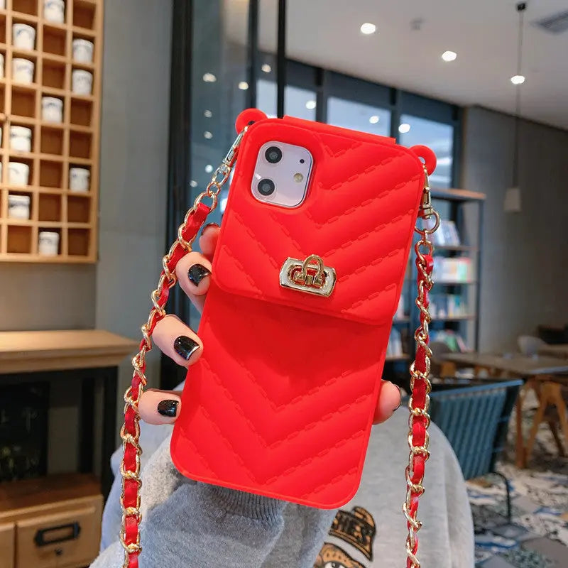 Coque de Téléphone Silicone Mode TRIVEX Red-6p 7p 8plus