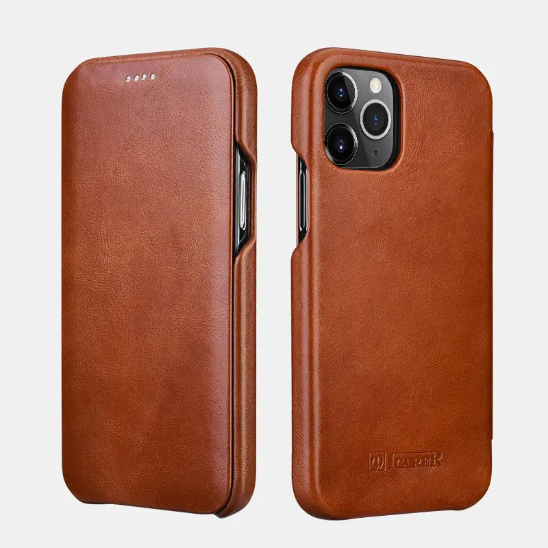 Coque de téléphone Cuir Business RETRO Brown-Iphone12pro Max