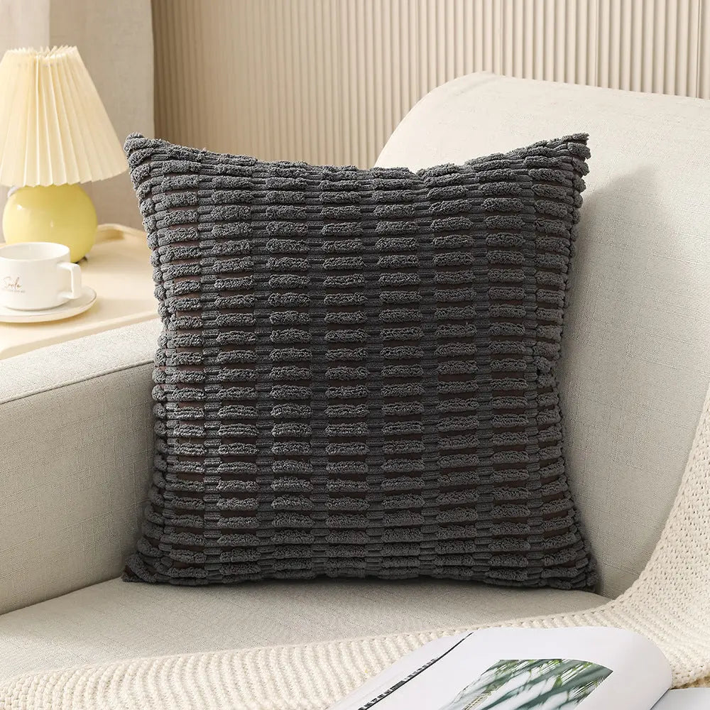 Coussin Décoration Velours EXONIA Dark Gray-45cmx45cm With Pillow Core