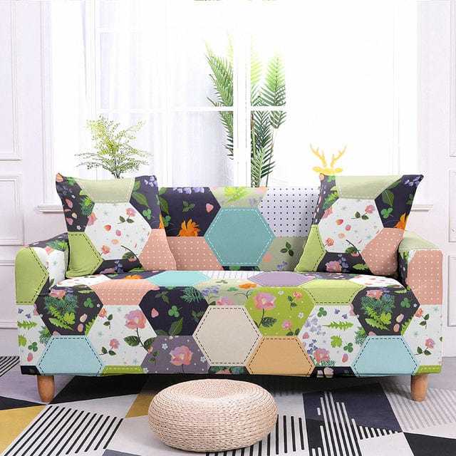 HEXAGON - Housse canapé extensible Housse De France