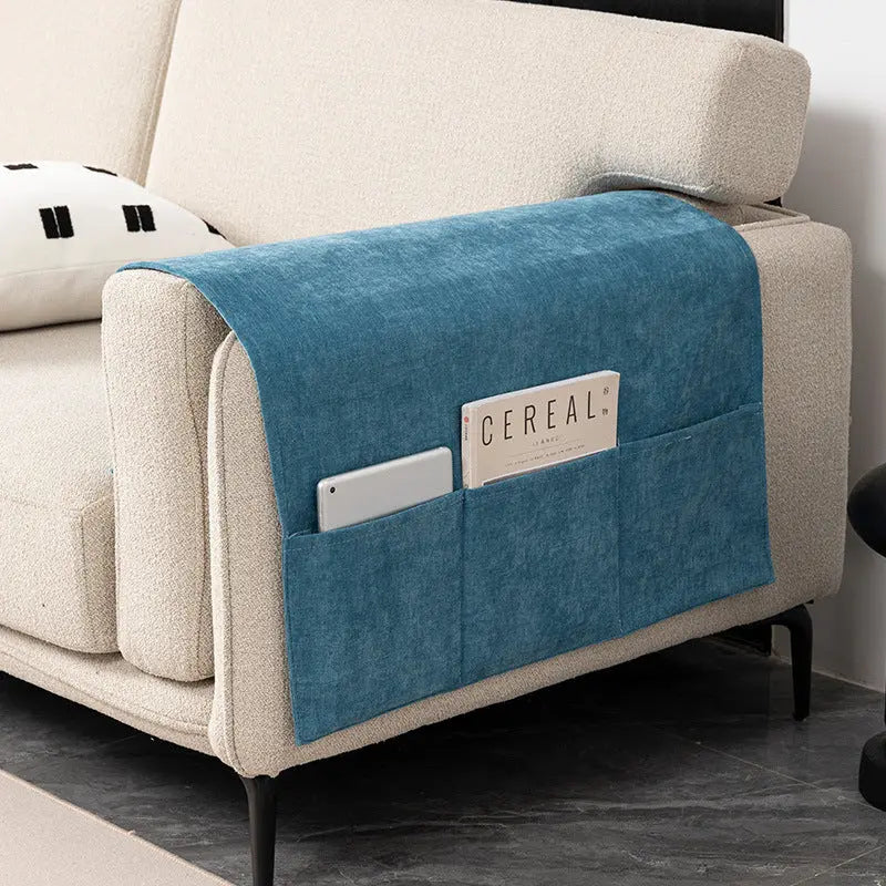 Housse Accoudoir Canapé Chenille **VELERIA** 09 Dark Blue-50X110CM