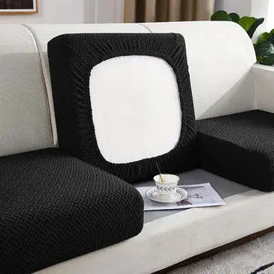 Housse Assise Canapé Extensible Aurum Black-Plus Size Single