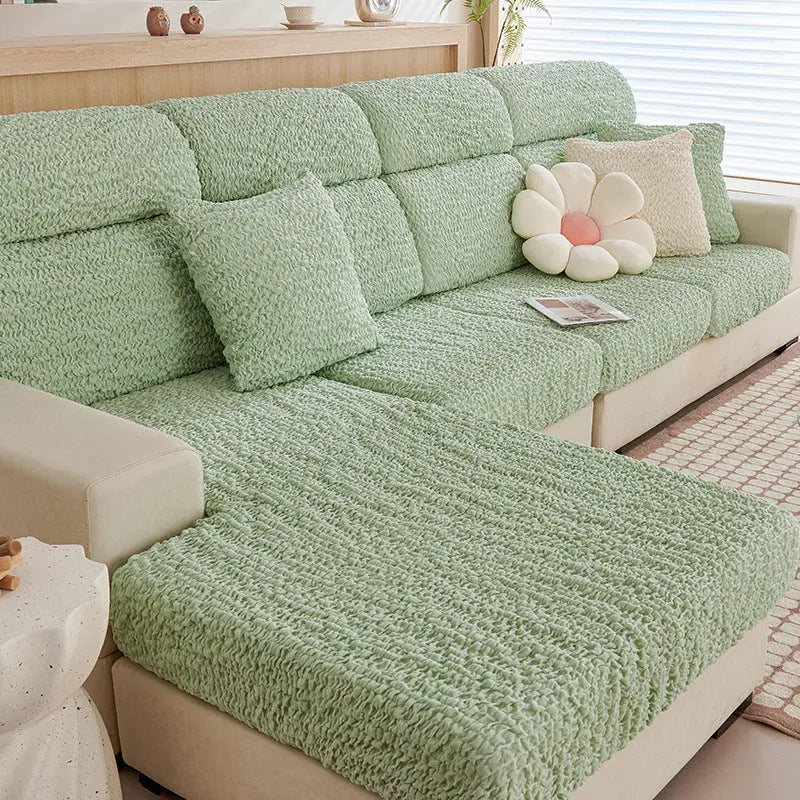 Housse Assise Canapé Extensible SERENE Mint Green-Plus Size Four People