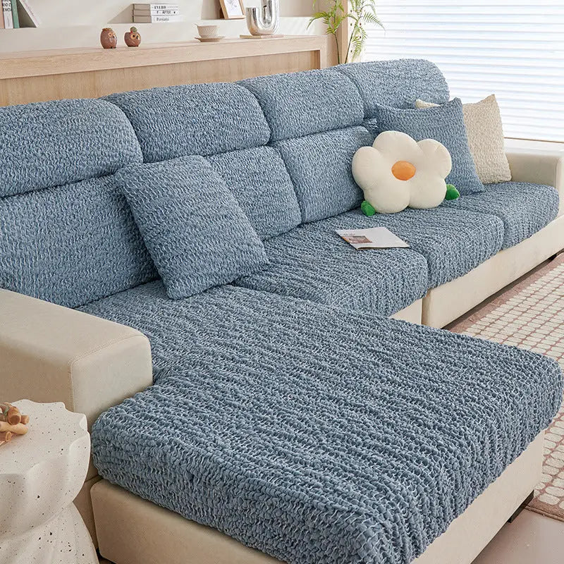 Housse Assise Canapé Extensible SERENE Blue-Plus Size Four People