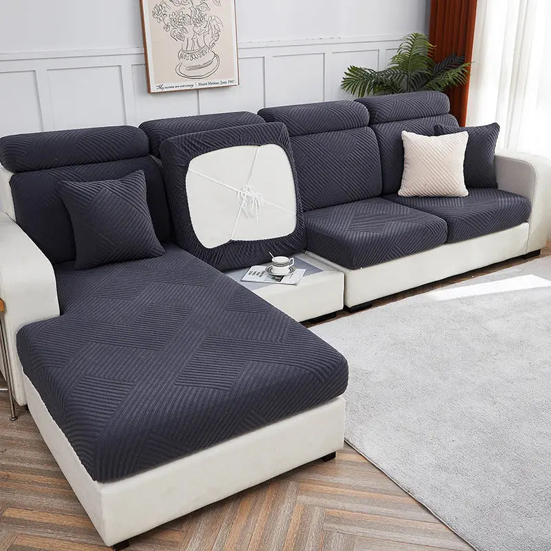 Housse Assise Canapé Extensible ZENOA Dark Gray-Small Headrest