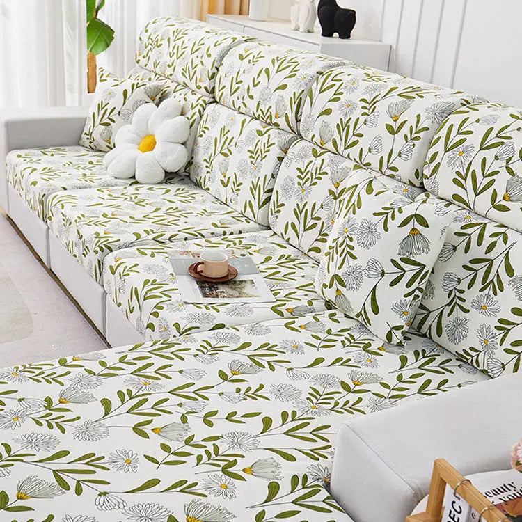 Housse Assise Canapé Imprimée SILKARA Bamboo Flower Rhyme-Extra Large Consort
