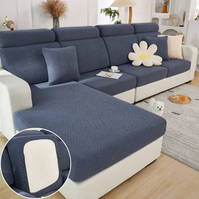Housse Assise Canapé Moderne EVOLI Metallic Gray-Backrest L