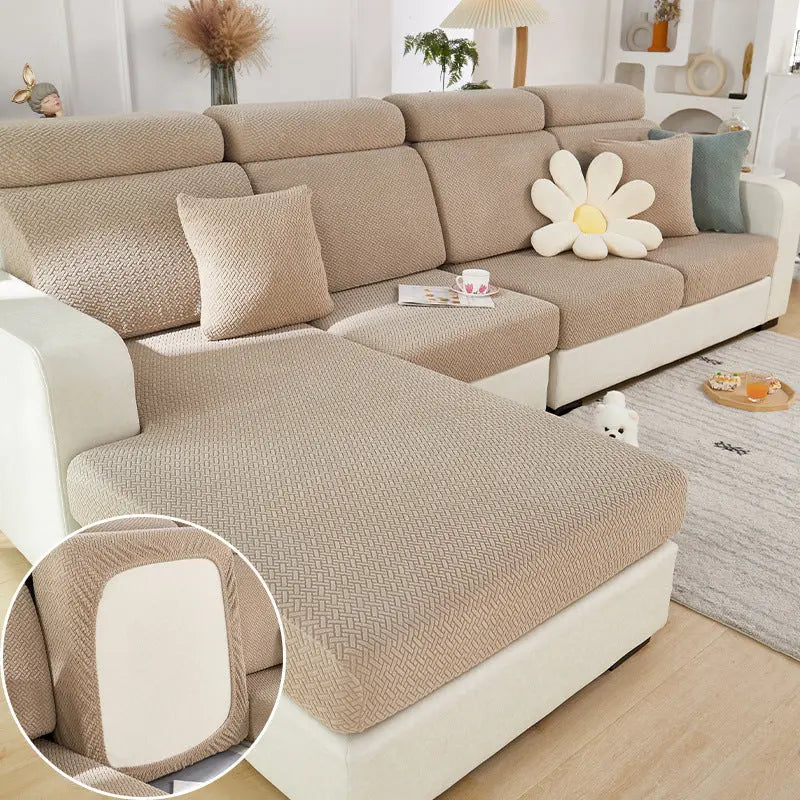 Housse Assise Canapé Moderne EVOLI Light Camel Coffee-Backrest M