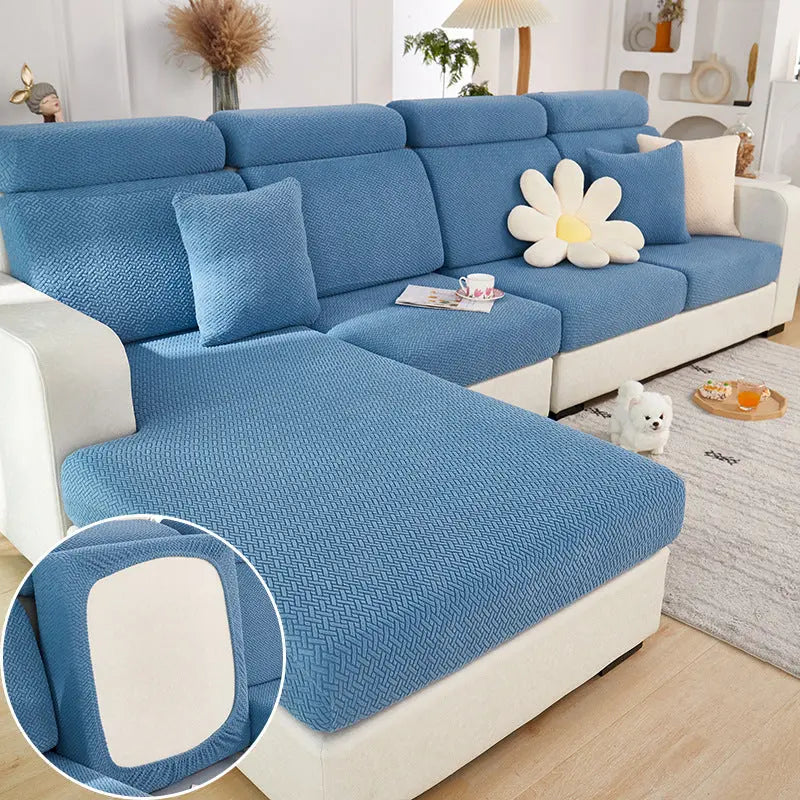 Housse Assise Canapé Moderne EVOLI West Lake Blue-Extra Large Single