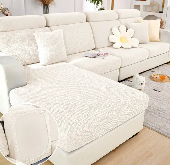 Housse Assise Canapé Moderne EVOLI Jade and Stone White-Plus Single