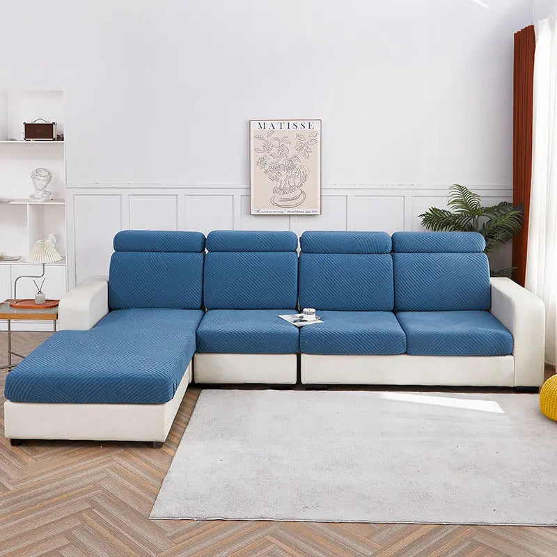 Housse Assise Canapé Moderne JACQUA Lake Blue-Flower Pillowcase