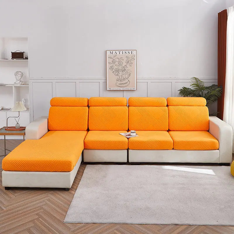 Housse Assise Canapé Moderne JACQUA Bright Orange-Three