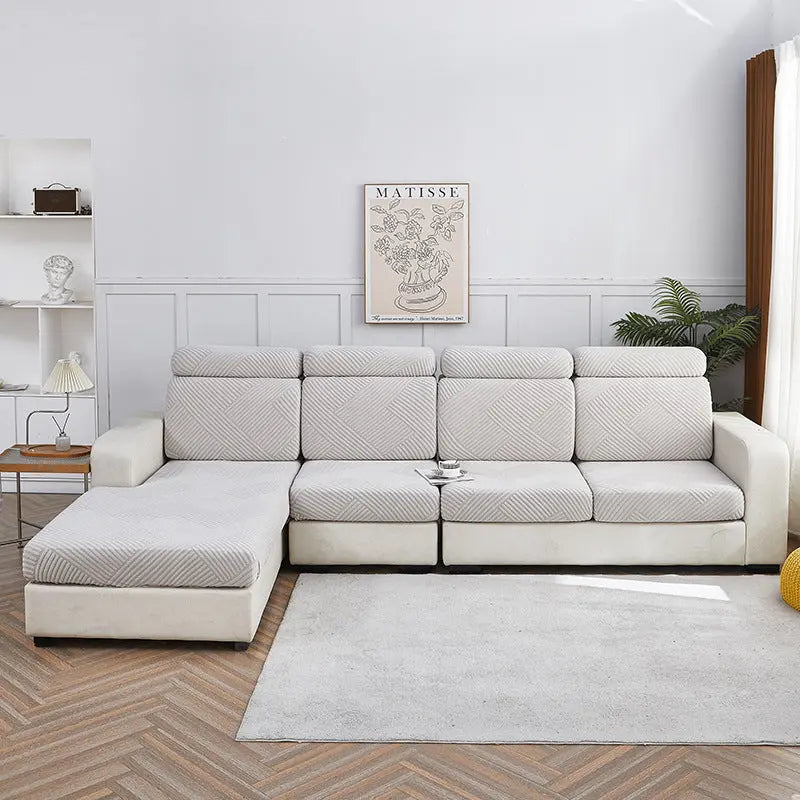 Housse Assise Canapé Moderne JACQUA Light Gray-Widened Style