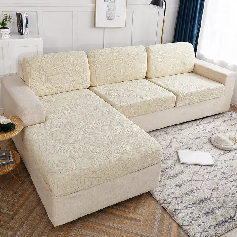 Housse Assise Canapé Étanche JACQARD Beige-Individual pro