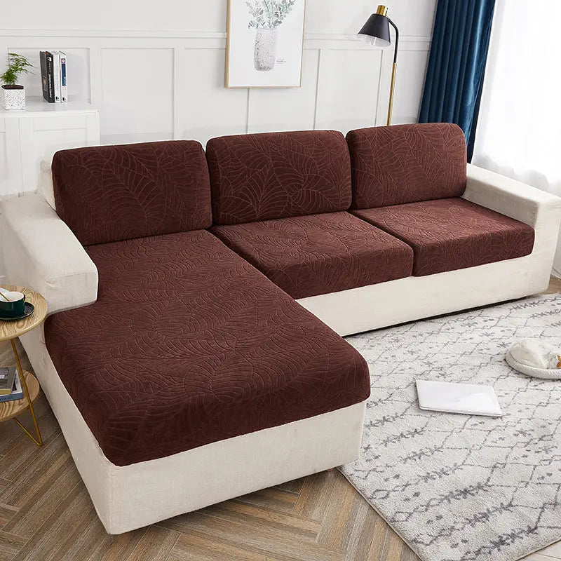 Housse Assise Canapé Étanche JACQARD Brown-Individual pro