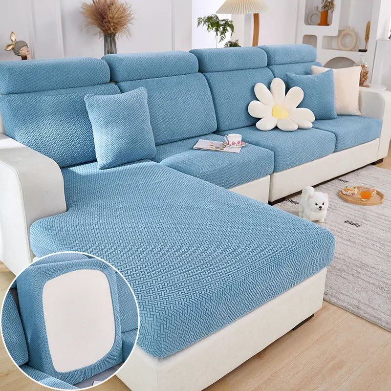 Housse Assise Canapé Extensible Aurum Star Chain Sea Blue-Single