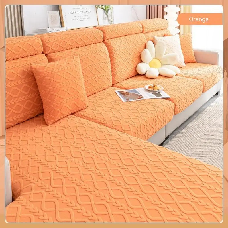 Housse Assise Canapé Velvet JACQUA Qingbo Orange-M 50to65x80to100x5to20cm