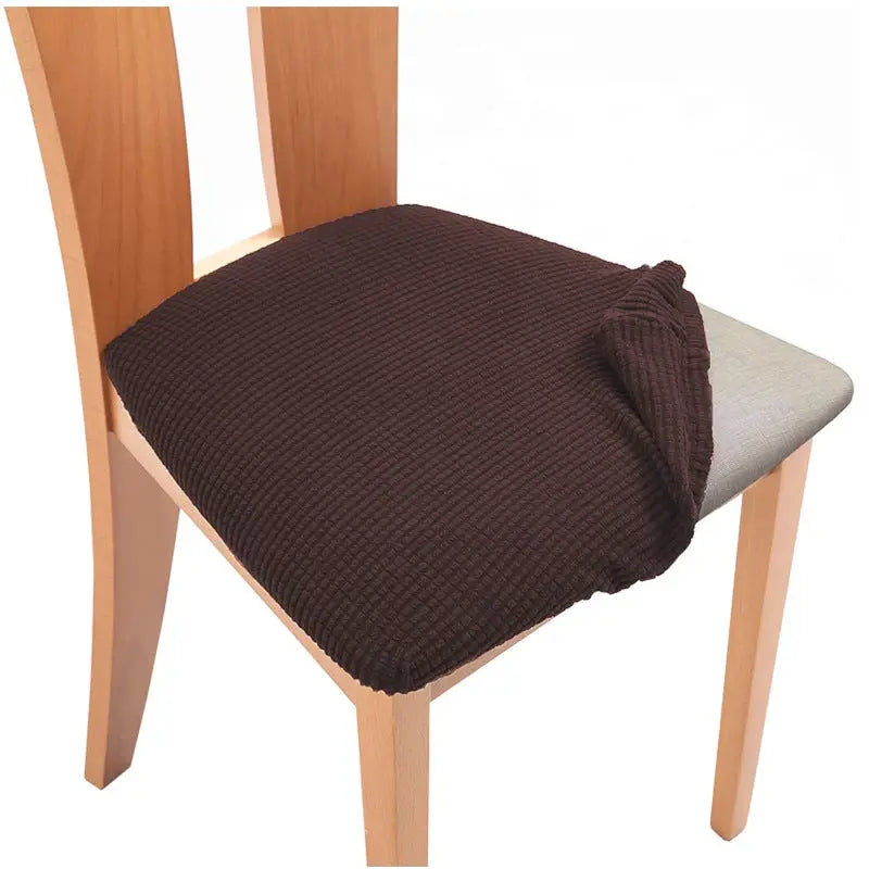 Housse Assise Chaise Extensible ZEFIRA Dark brown
