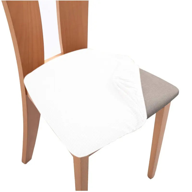 Housse Assise Chaise Extensible ZENYA White