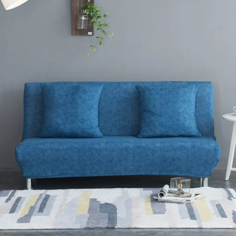 Housse BZ Canapé Lin UNIKLIN Dark Blue-195 to 225cm