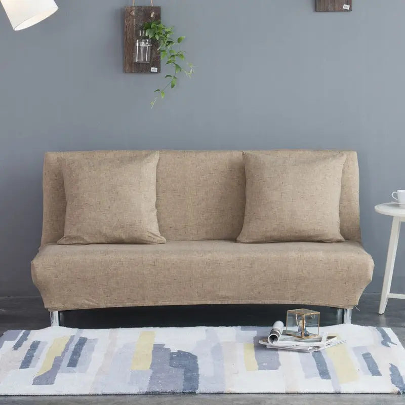 Housse BZ Canapé Lin UNIKLIN Khaki-195 to 225cm