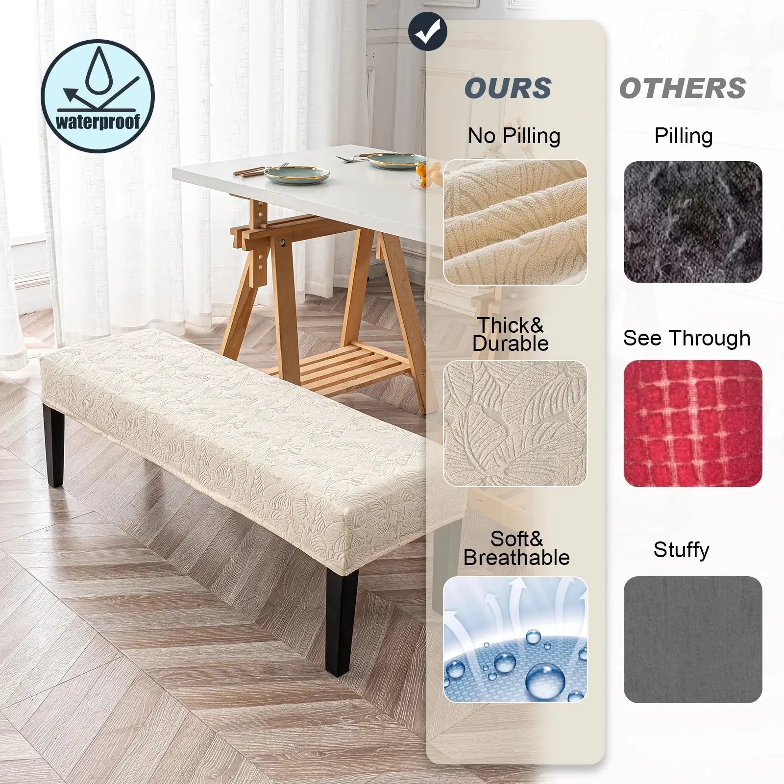 Housse Banquette Impermeable Jacquard GENARA Housse de France