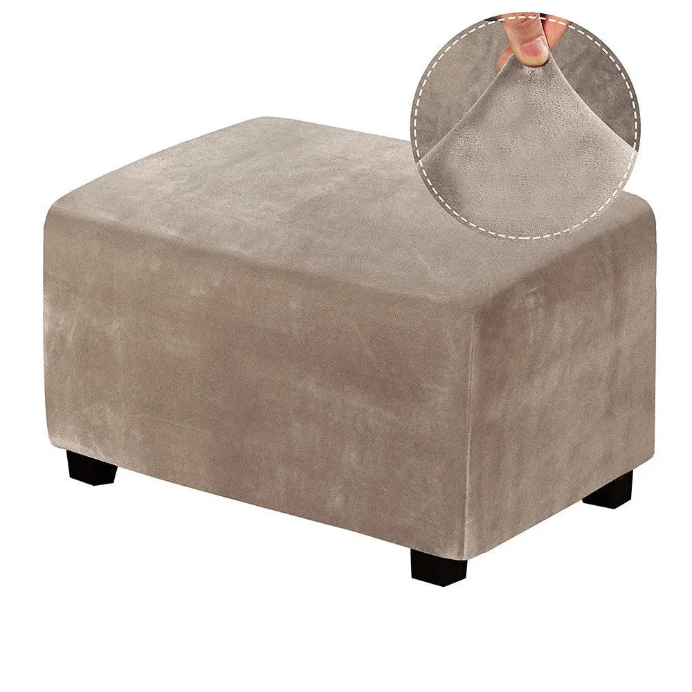 Housse Banquette Velours Extensible NAVIRA Khaki-S