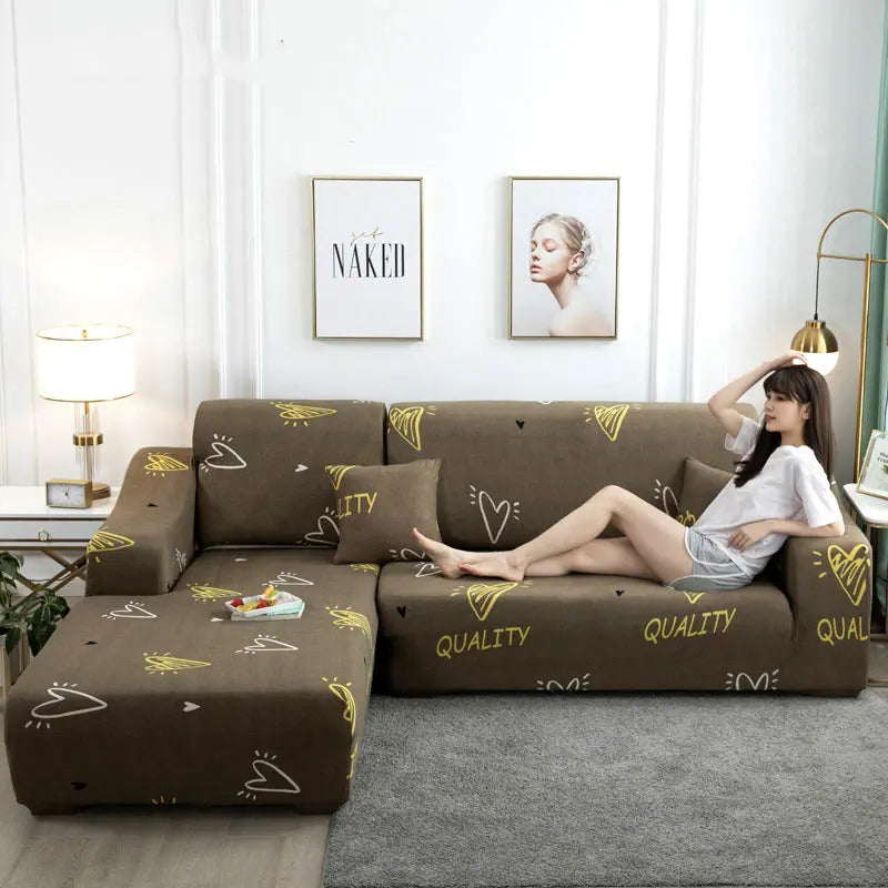 Housse Canapé Moderne LUVORAN Cappuccino-A