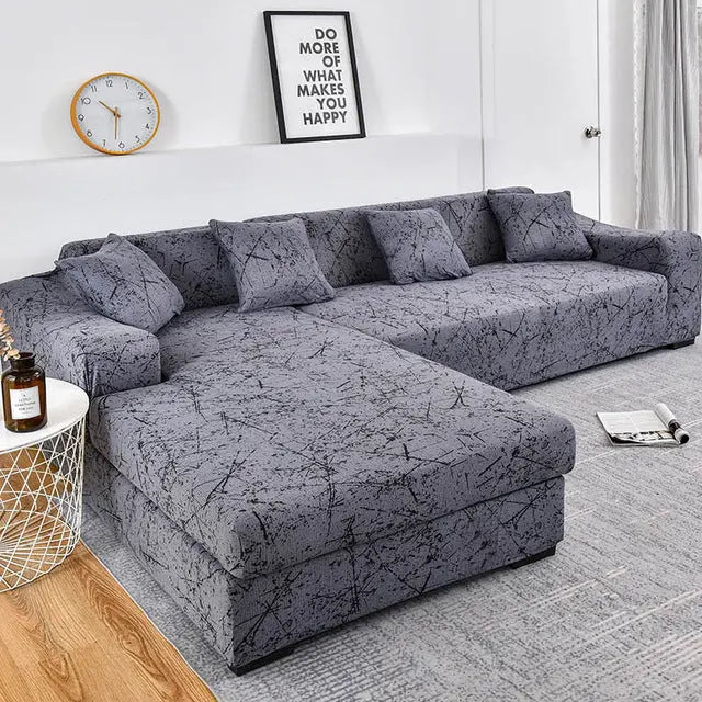 Housse Canapé Angle Élastique GEOFIT