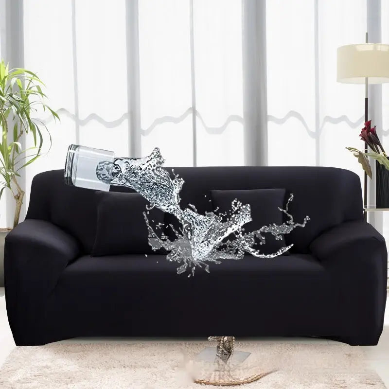 Housse Canapé Élastique Prono Black-Four Sofas